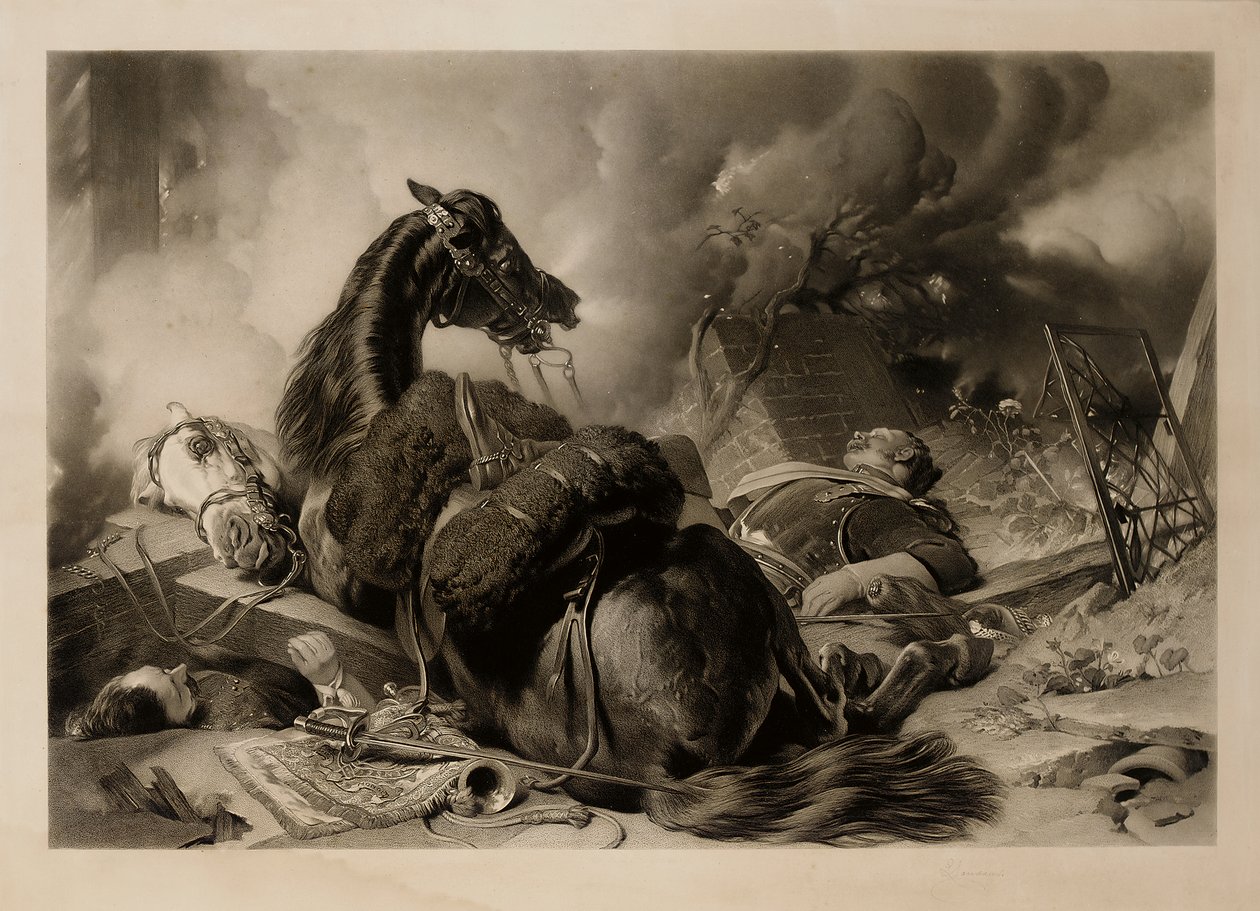 Time of War och Time of Peace, gravyr av Thomas Lewis Atkinson (gravyr) av Edwin (after) Landseer