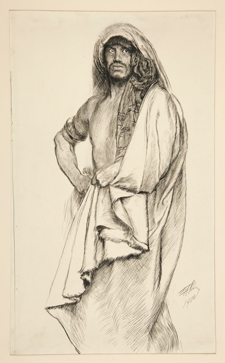 Aaron, från Titus Andronicus av Edwin Austin Abbey