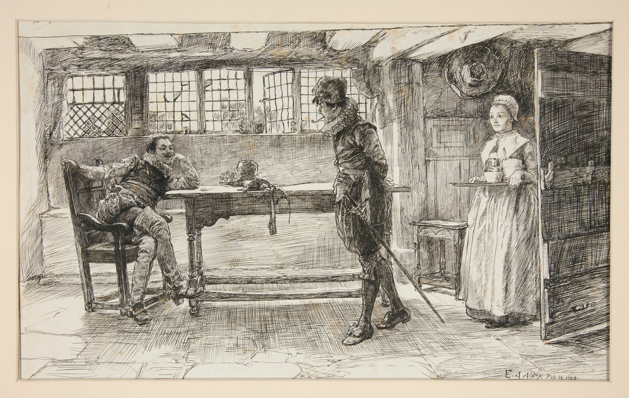 En ovälkommen besökare - av Edwin Austin Abbey