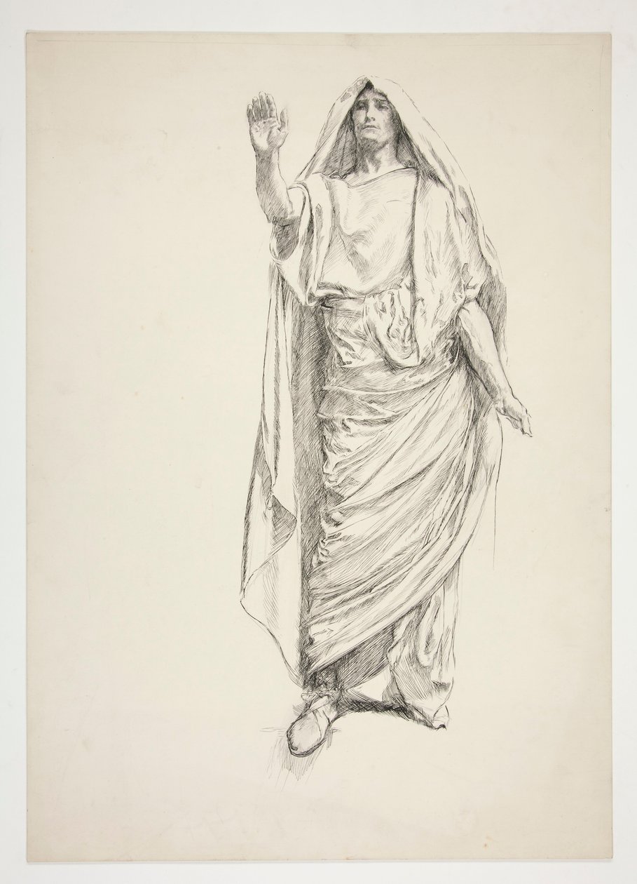 Anthony (preliminär ritning för .3138) - Julius Caesar av Edwin Austin Abbey