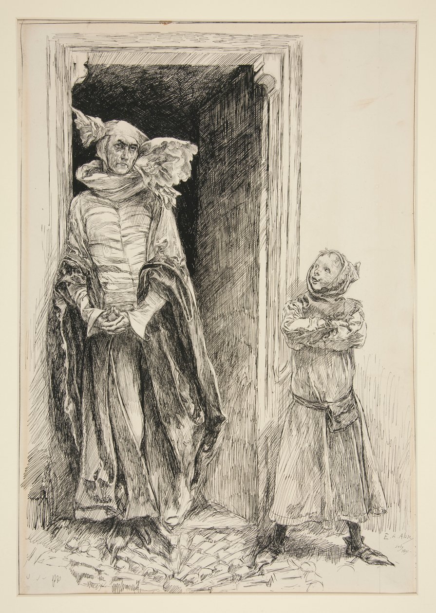 Armando och mun, från akt III, scen i, kärlek av Edwin Austin Abbey