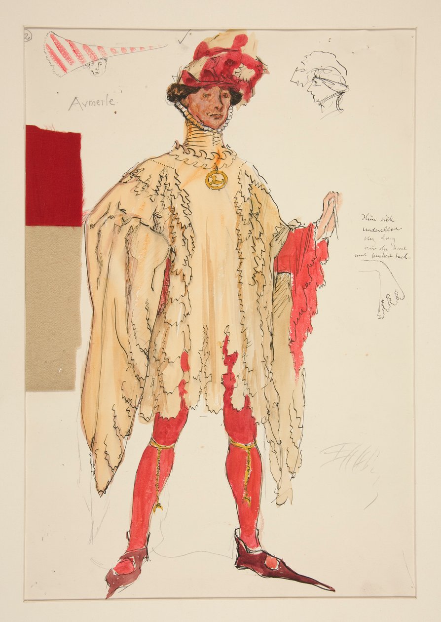 Aumerle, kostymskiss för Henry Irving av Edwin Austin Abbey