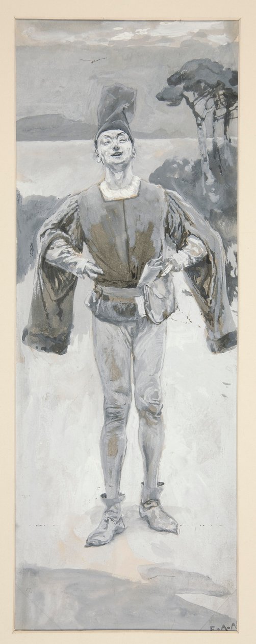 Autolycus, illustration till ballader och balladmusik som illustrerar Shakespeare av Edwin Austin Abbey