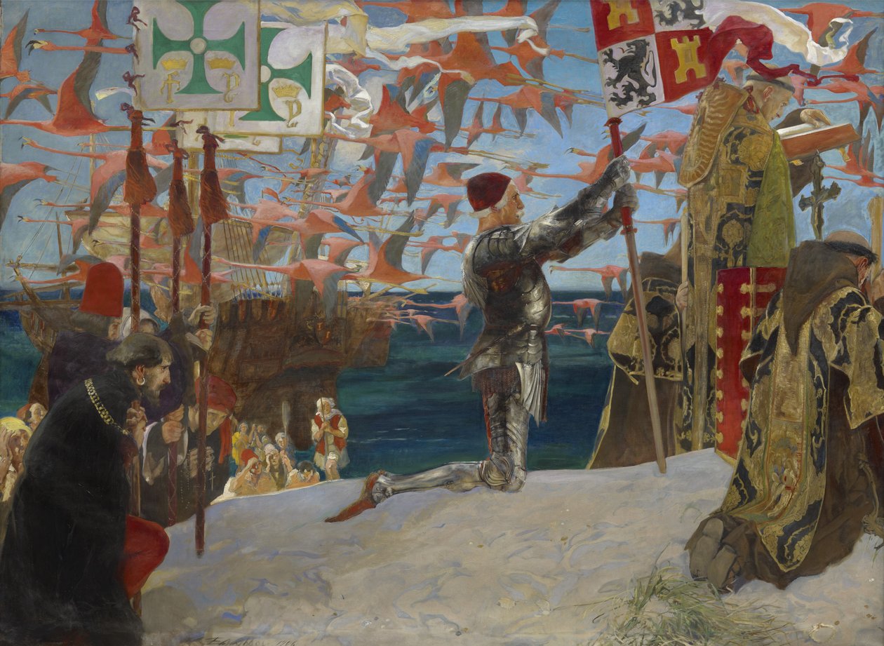 Columbus i den nya världen, 1906 av Edwin Austin Abbey