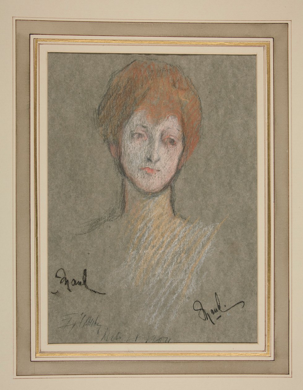 Kröning av Edward VII Porträtt: Prinsessan Maud av Storbritannien av Edwin Austin Abbey