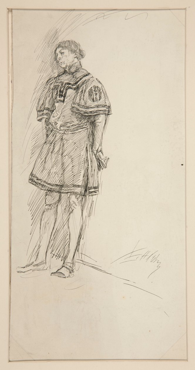 Kostymstudie för Two Gentlemen of Verona (?) av Edwin Austin Abbey