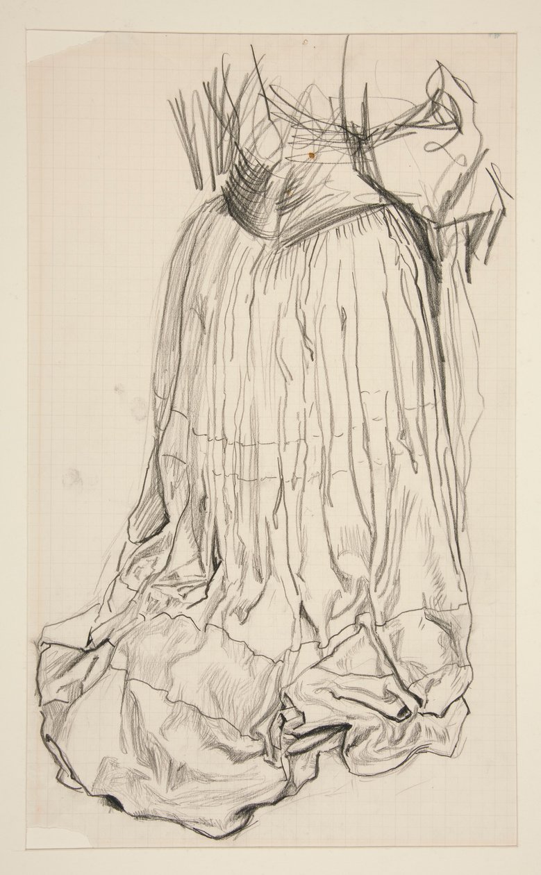 Draperi studie för av Edwin Austin Abbey