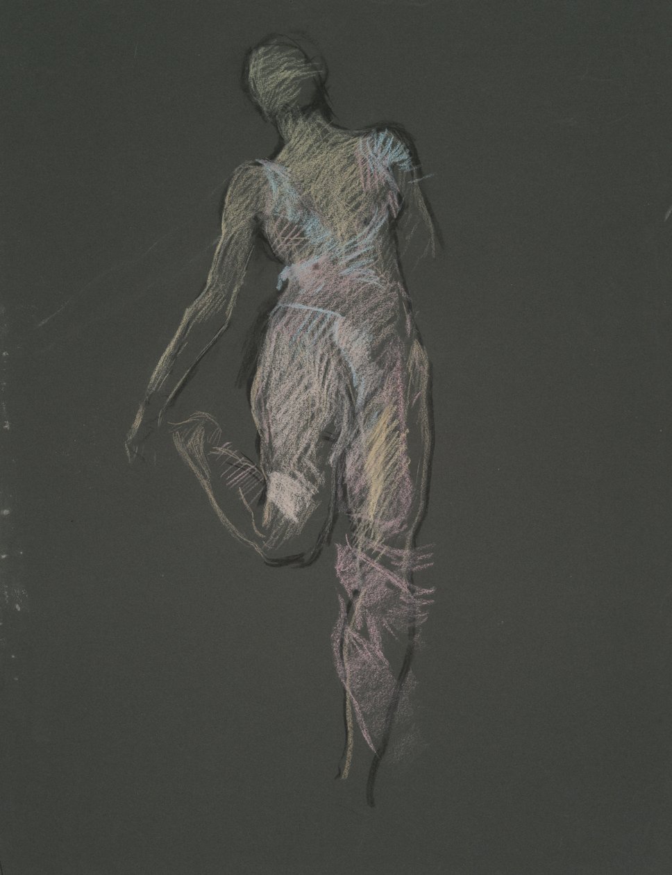 Tidig figurstudie för av Edwin Austin Abbey