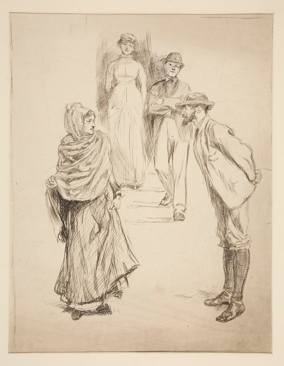 Figur Scen, studera för av Edwin Austin Abbey
