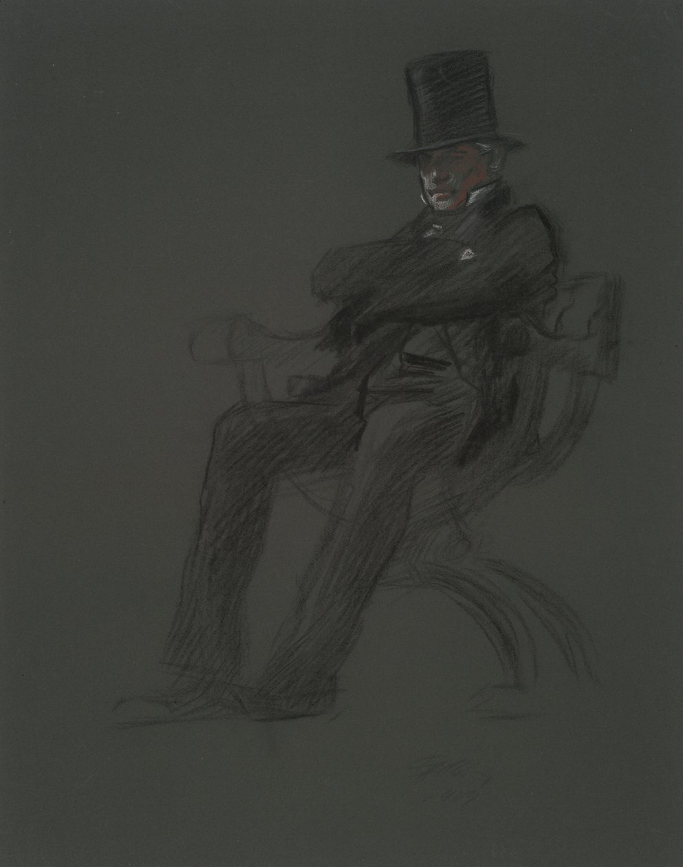 Figurstudie för av Edwin Austin Abbey