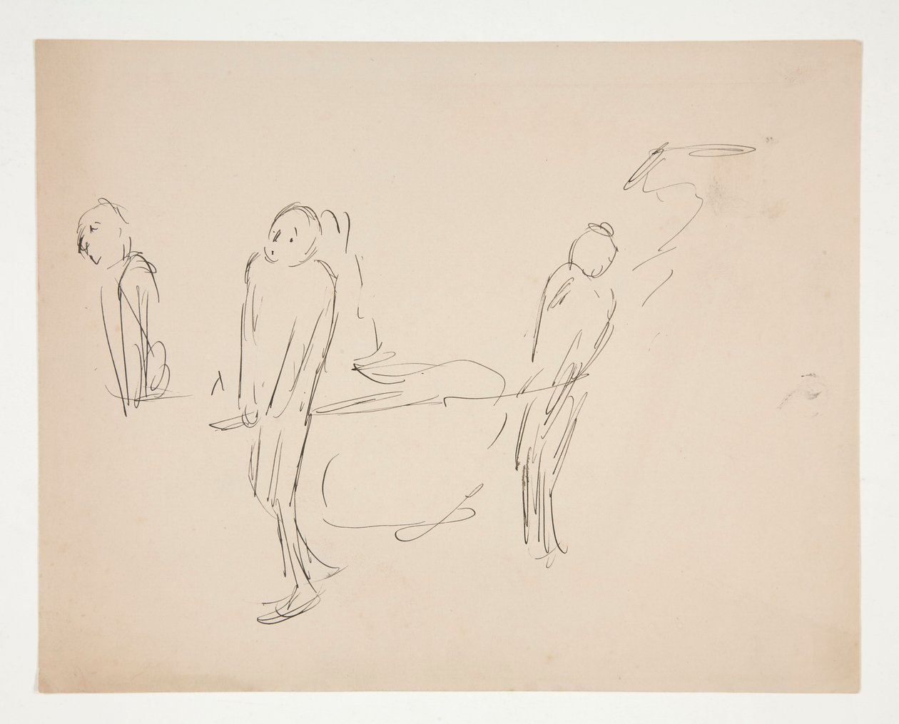 Figurstudie - två män som bär en bår av Edwin Austin Abbey