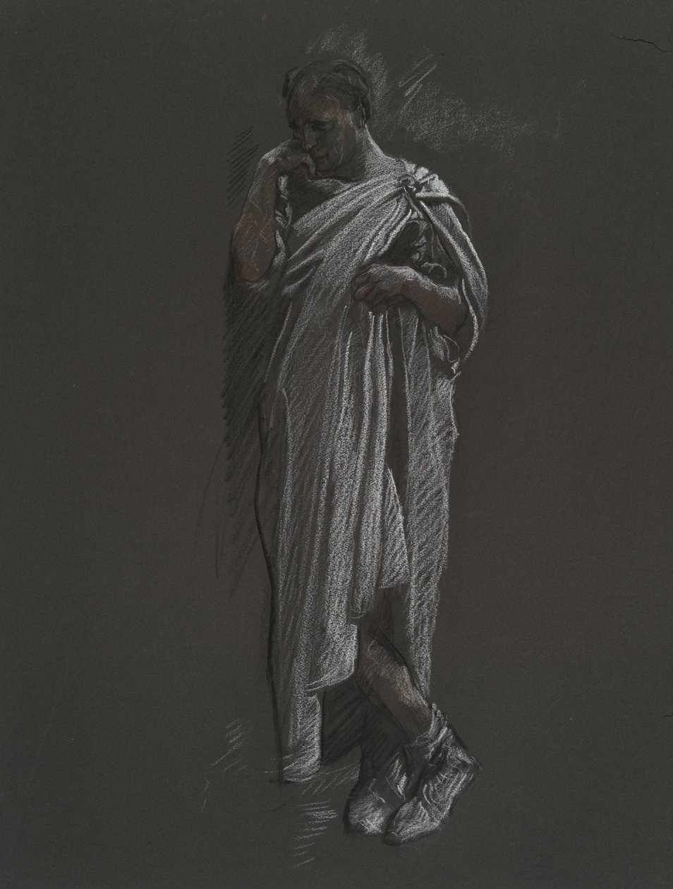 Figurstudie för av Edwin Austin Abbey