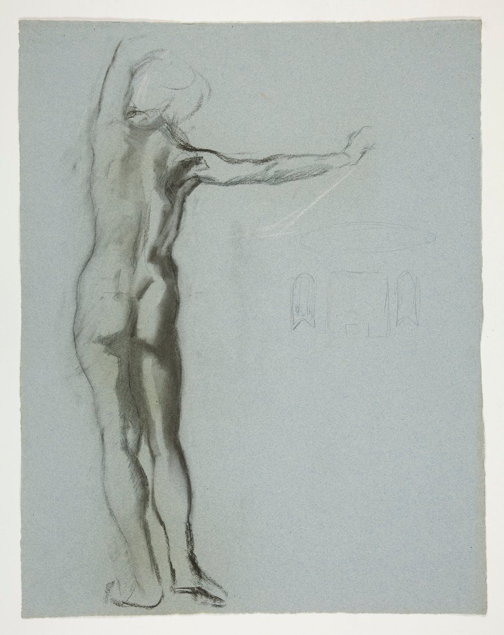 Figurstudie för av Edwin Austin Abbey