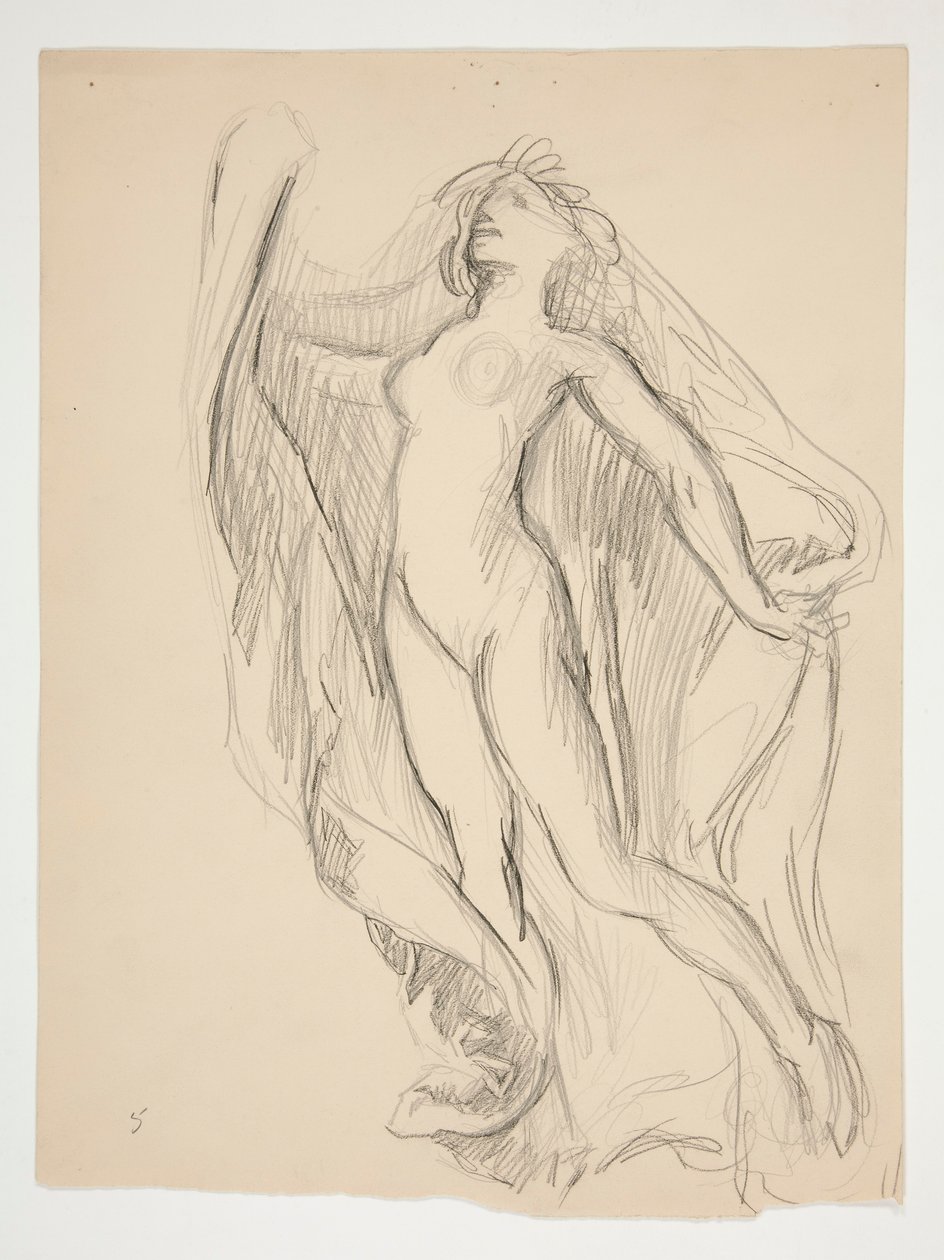 Figurstudie för av Edwin Austin Abbey