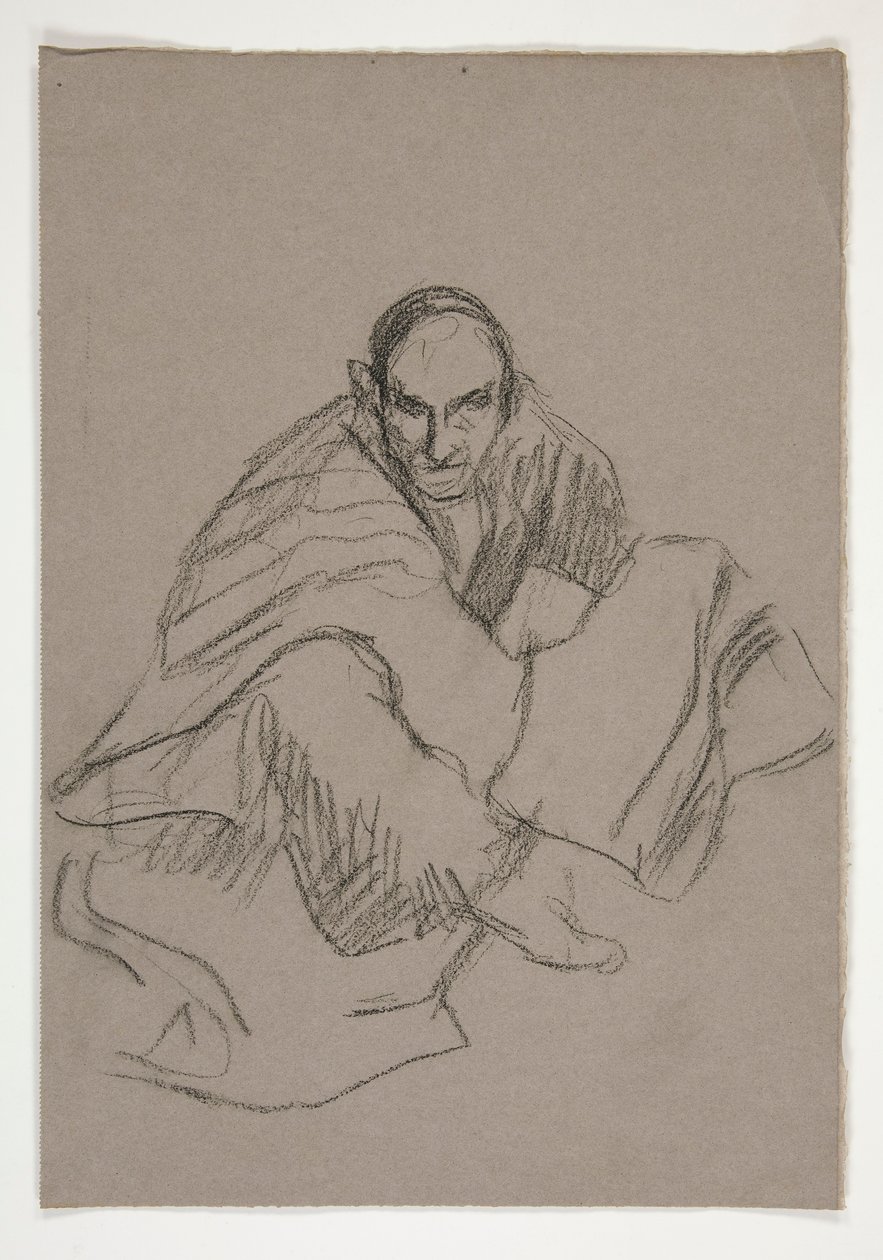 Figurstudie för av Edwin Austin Abbey