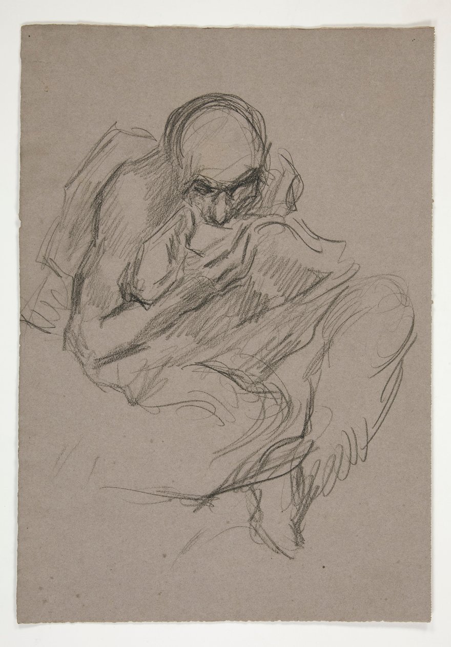 Figurstudie för av Edwin Austin Abbey