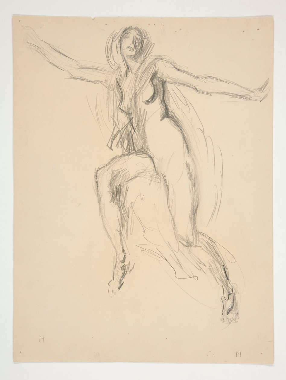 Figurstudie för av Edwin Austin Abbey