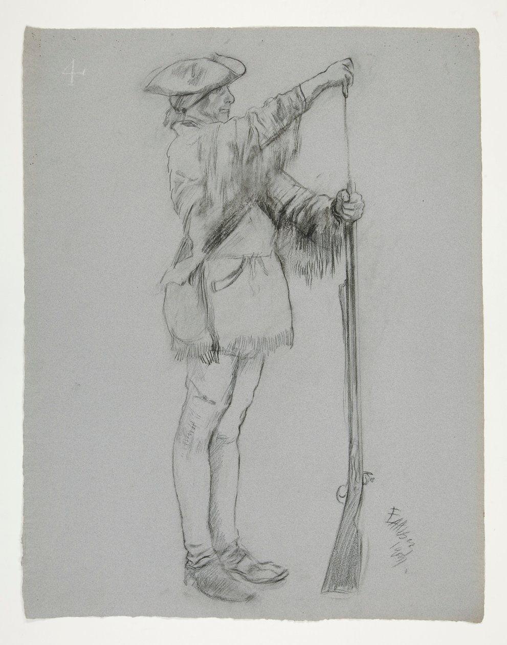 Figurstudie för av Edwin Austin Abbey