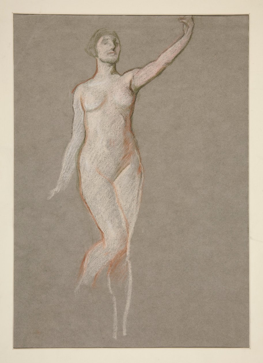 Figurstudie för av Edwin Austin Abbey