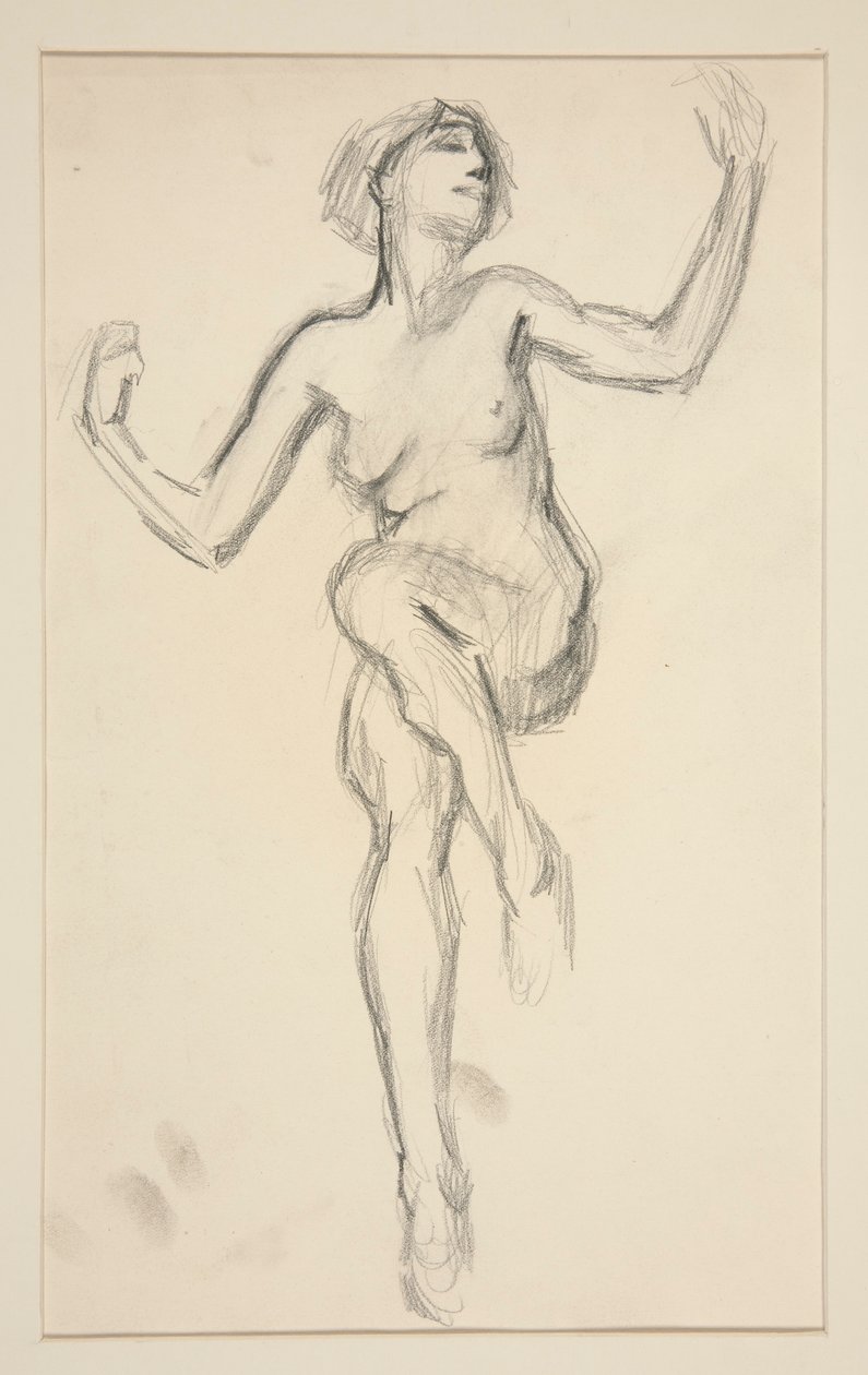 Figurstudie för av Edwin Austin Abbey