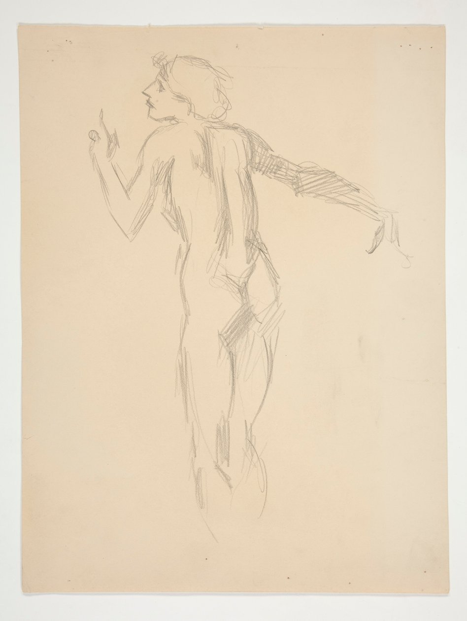 Figurstudie för av Edwin Austin Abbey