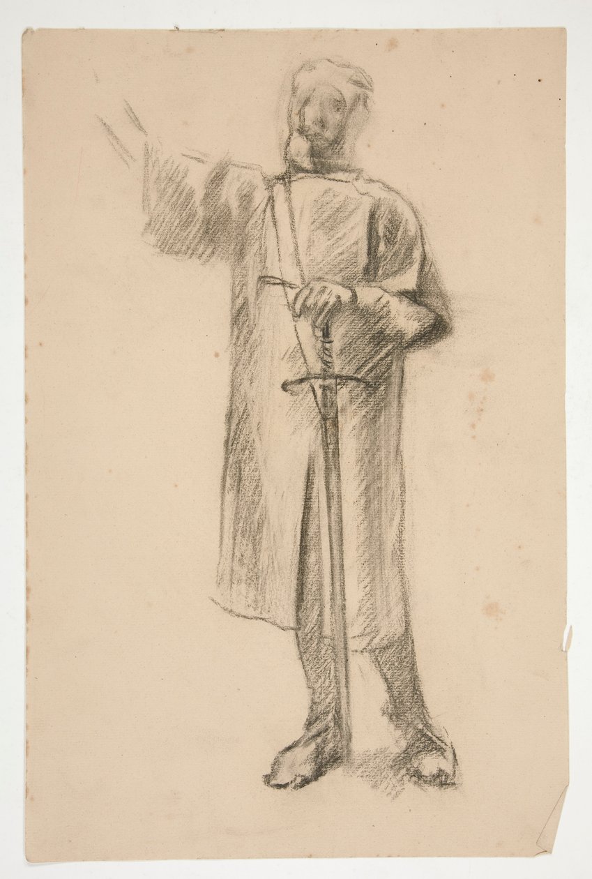Figurstudie för av Edwin Austin Abbey