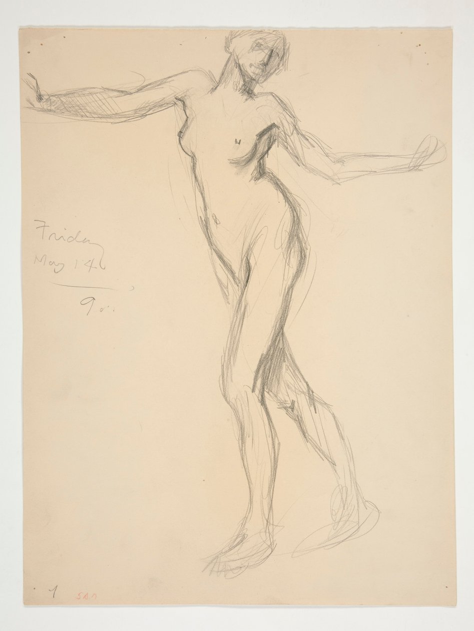 Figurstudie för av Edwin Austin Abbey