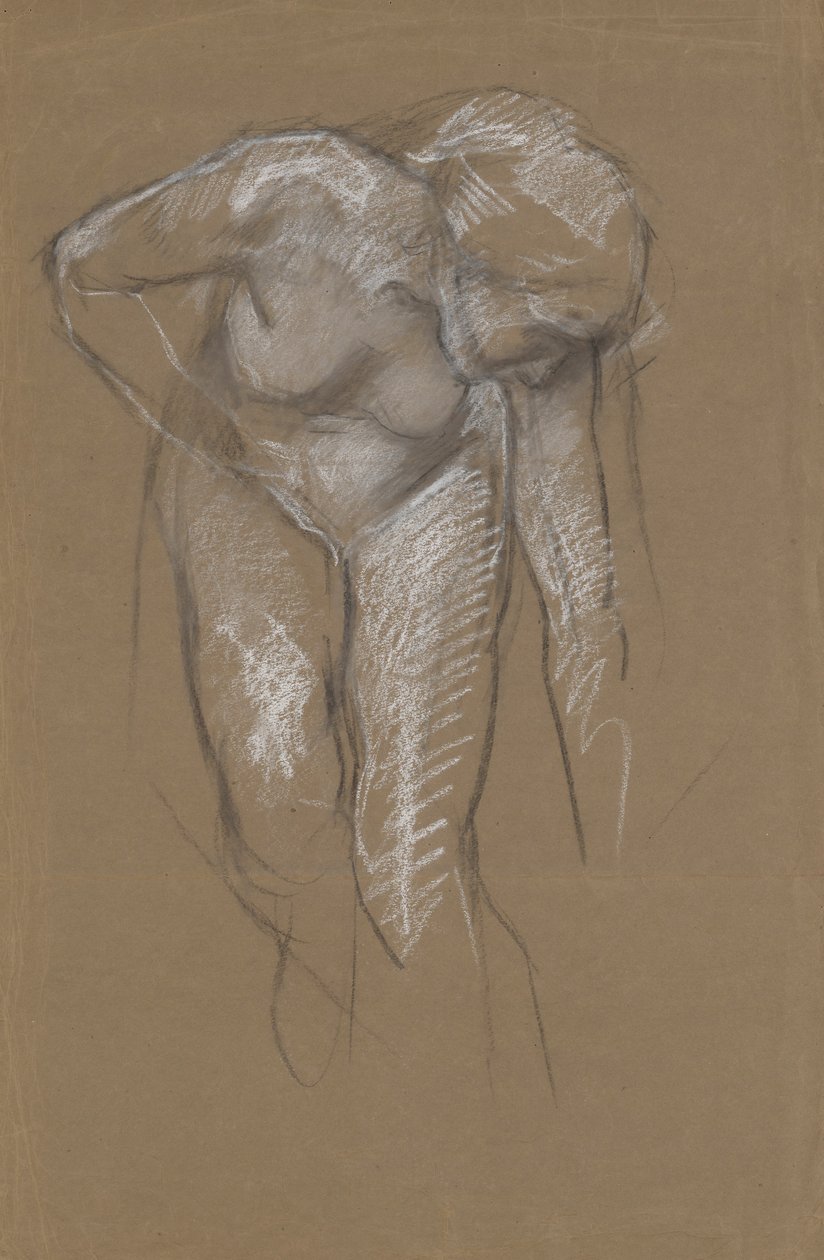 Figurstudie för av Edwin Austin Abbey