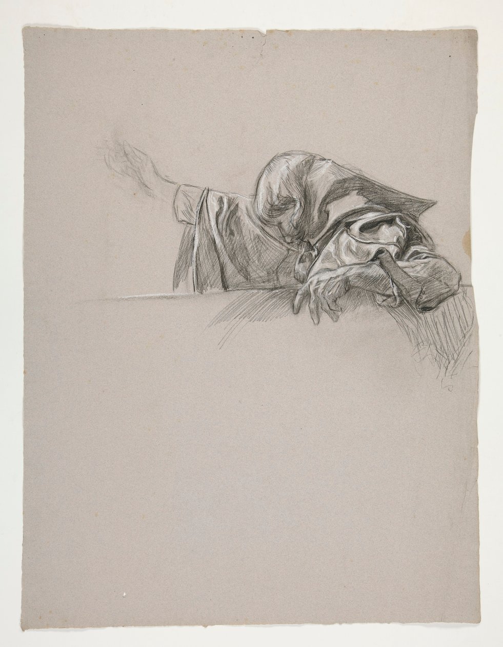 Figurstudie för kung Arthur av Edwin Austin Abbey