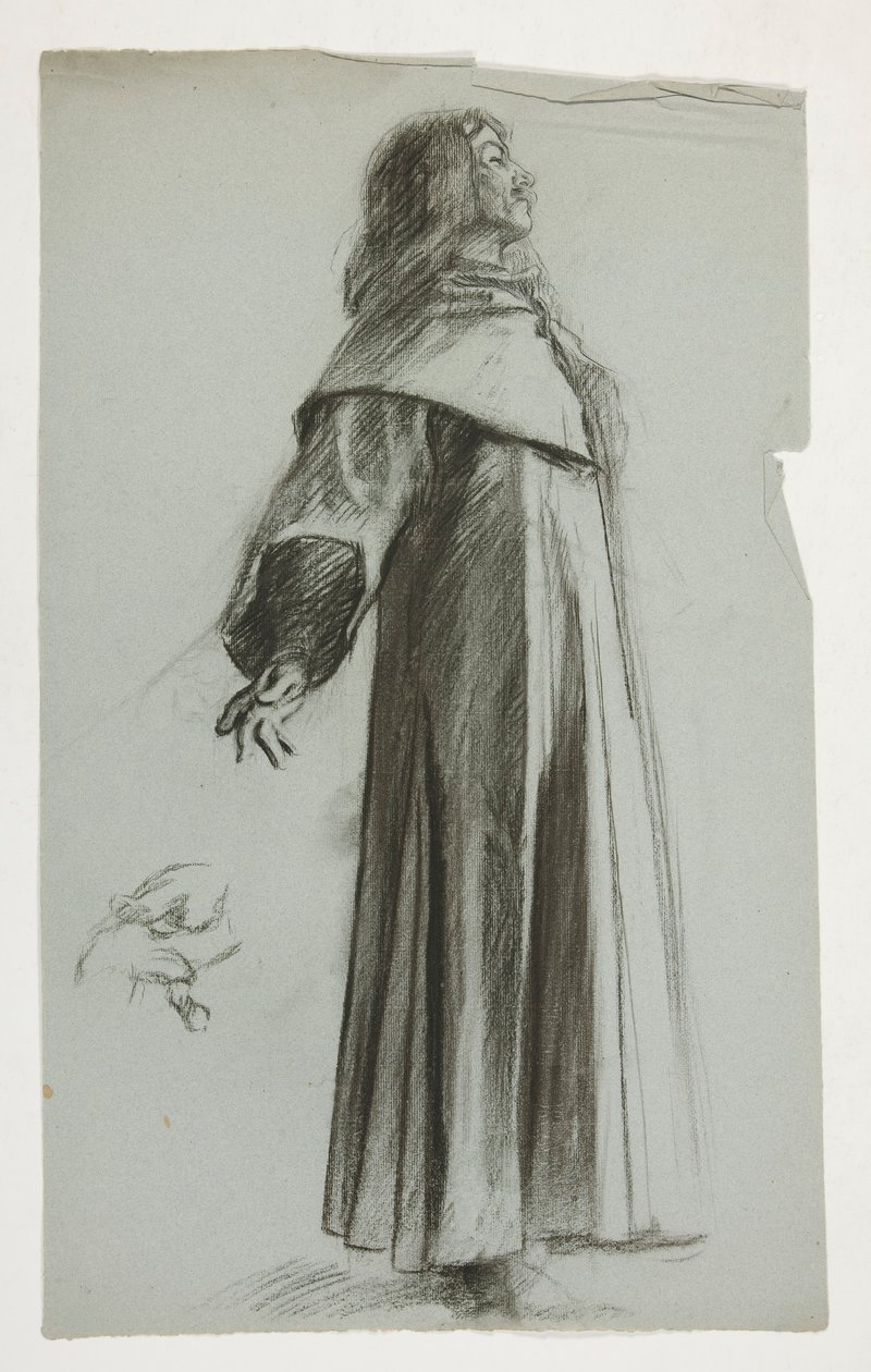 Figurstudie för kung Arthur av Edwin Austin Abbey