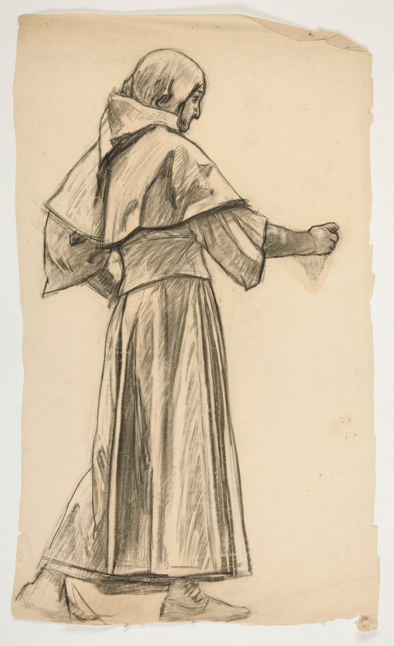 Figurstudie för kung Arthur av Edwin Austin Abbey