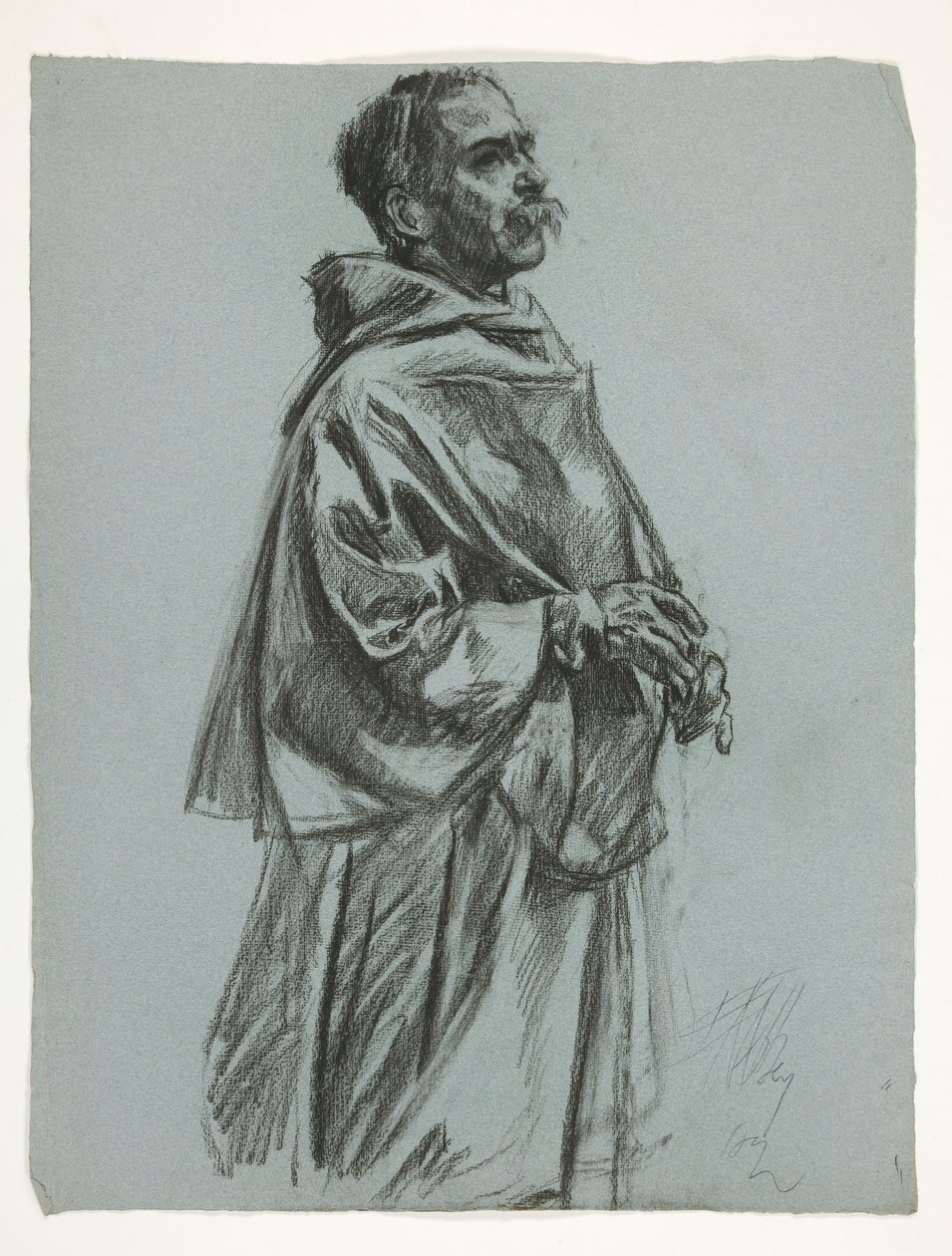 Figurstudie för kung Arthur av Edwin Austin Abbey