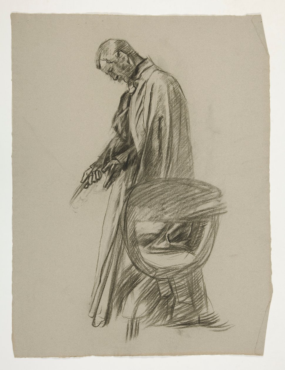 Figurstudie för kung Arthur av Edwin Austin Abbey
