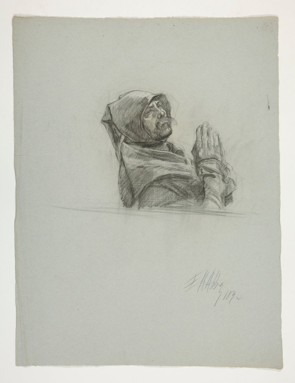 Figurstudie för kung Arthur av Edwin Austin Abbey