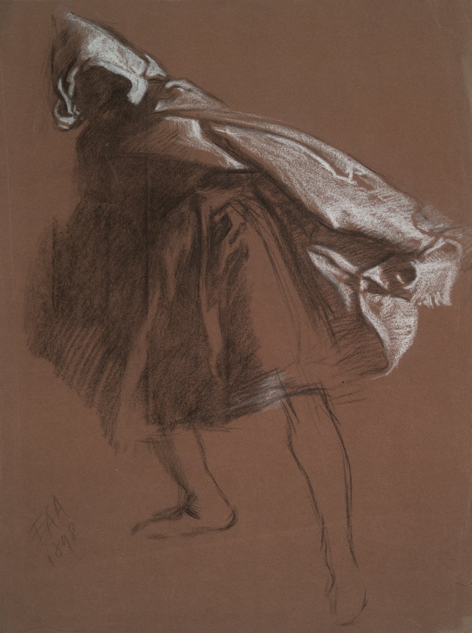 Figurstudie för Othello av Edwin Austin Abbey