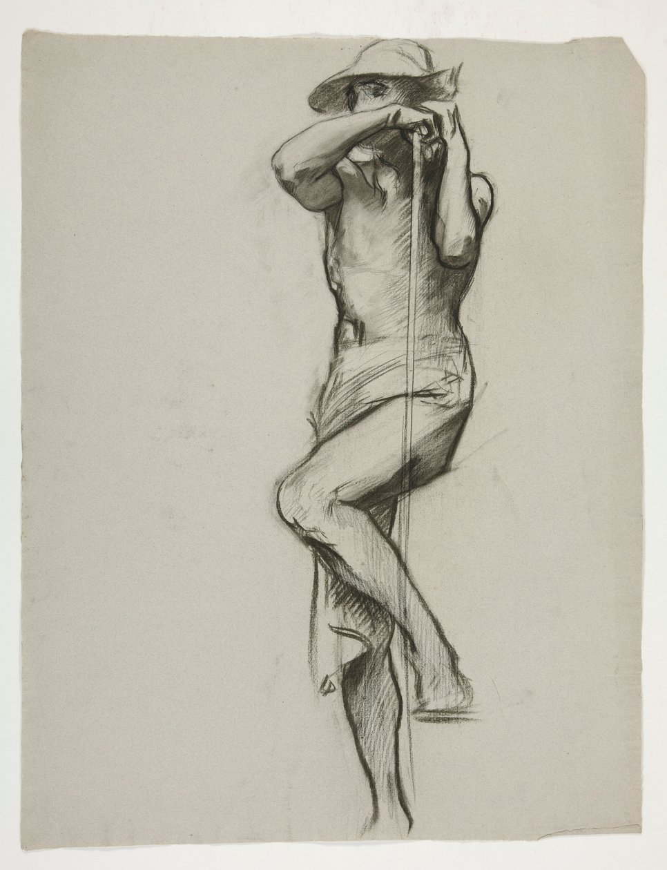 Figurstudie för The Spirit of Vulcan, Genius of the Workers in Iron and Steel, capitol rotunda, Harrisburg, Pennsylvania av Edwin Austin Abbey