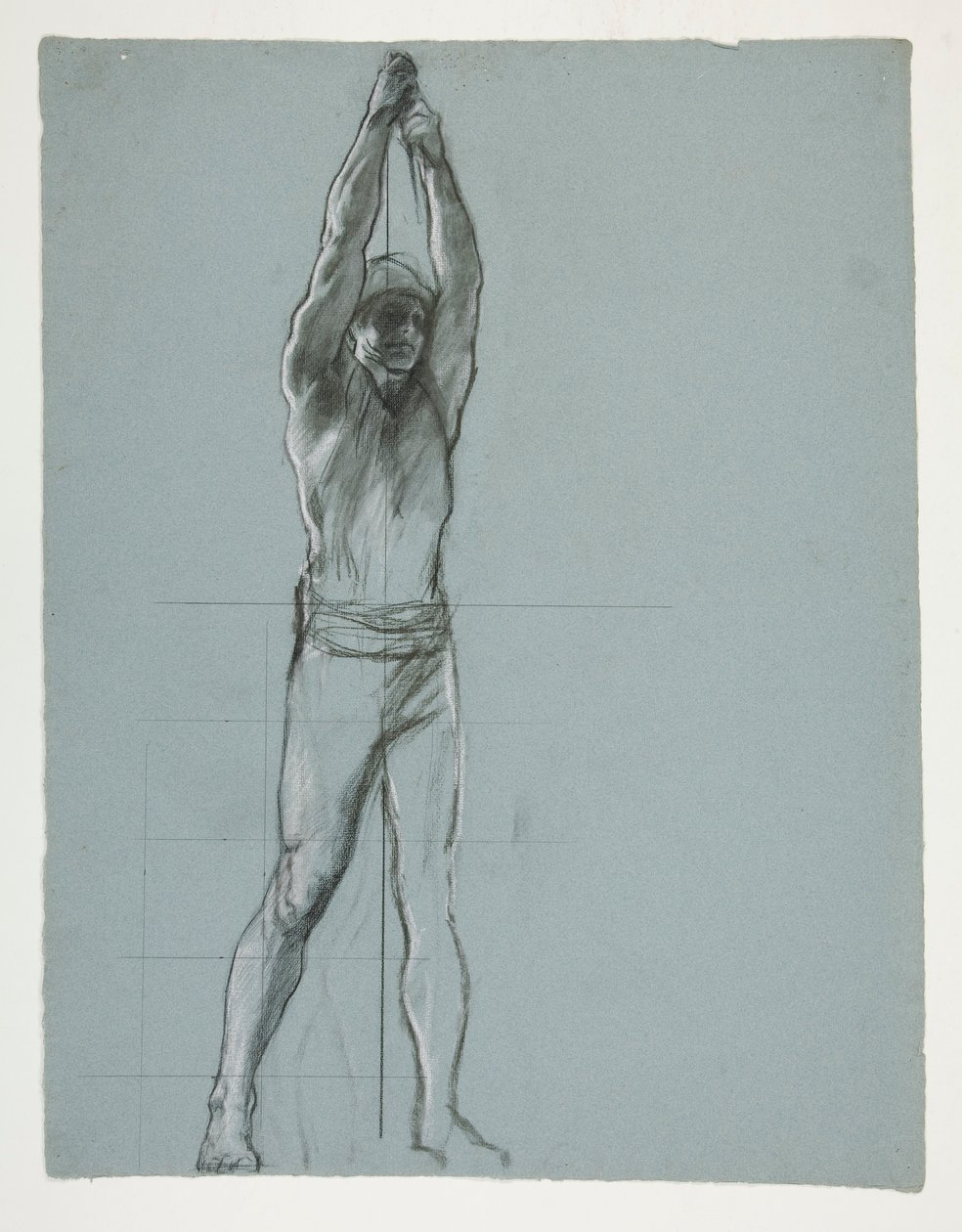 Figurstudie för The Spirit of Vulcan, Genius of the Workers in Iron and Steel, capitol rotunda, Harrisburg, Pennsylvania av Edwin Austin Abbey