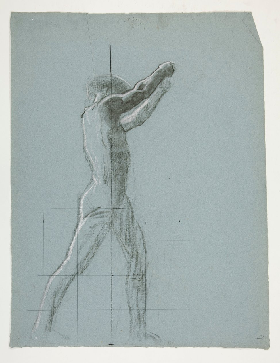 Figurstudie för The Spirit of Vulcan, Genius of the Workers in Iron and Steel, capitol rotunda, Harrisburg, Pennsylvania av Edwin Austin Abbey