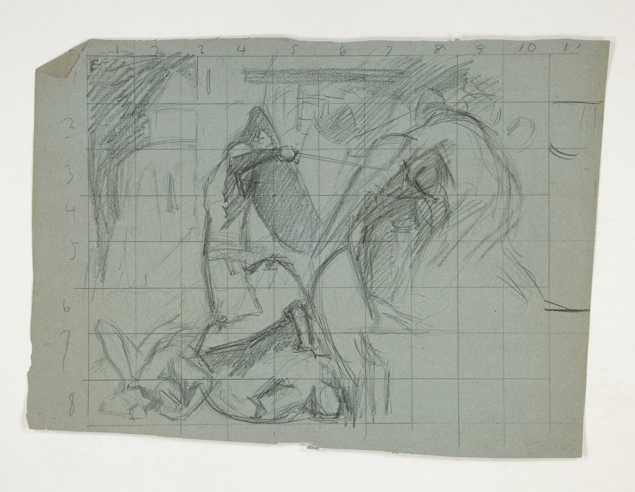 Figurstudie för de sju dödssynderna, från The Quest of the Holy Grail (en serie med femton målningar för Boston Public Library, färdigställd 1901) av Edwin Austin Abbey