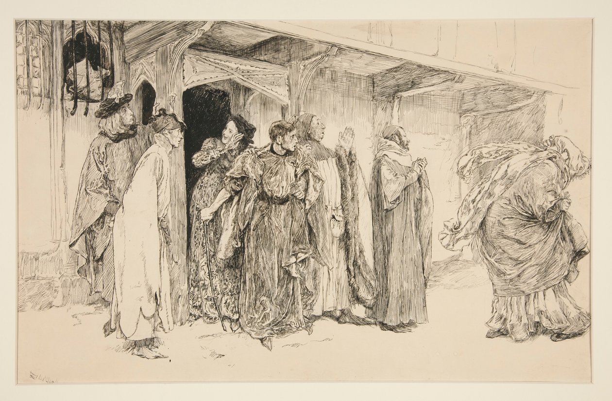 Vadställe: av Edwin Austin Abbey