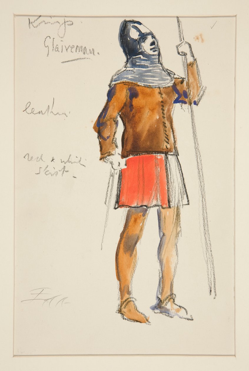 Glaiveman, kostymskiss för Henry Irving av Edwin Austin Abbey