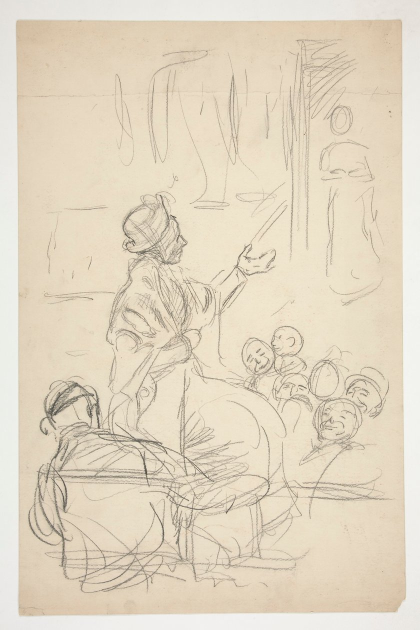 Grupp av figurer - (oidentifierad illustration) ( av Edwin Austin Abbey