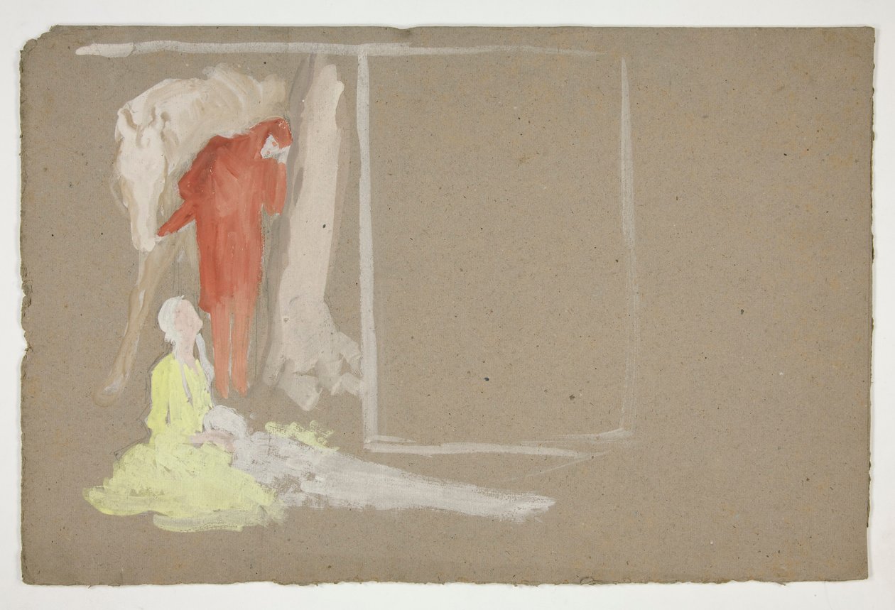 Grupp av figurer - (oidentifierad illustration) av Edwin Austin Abbey