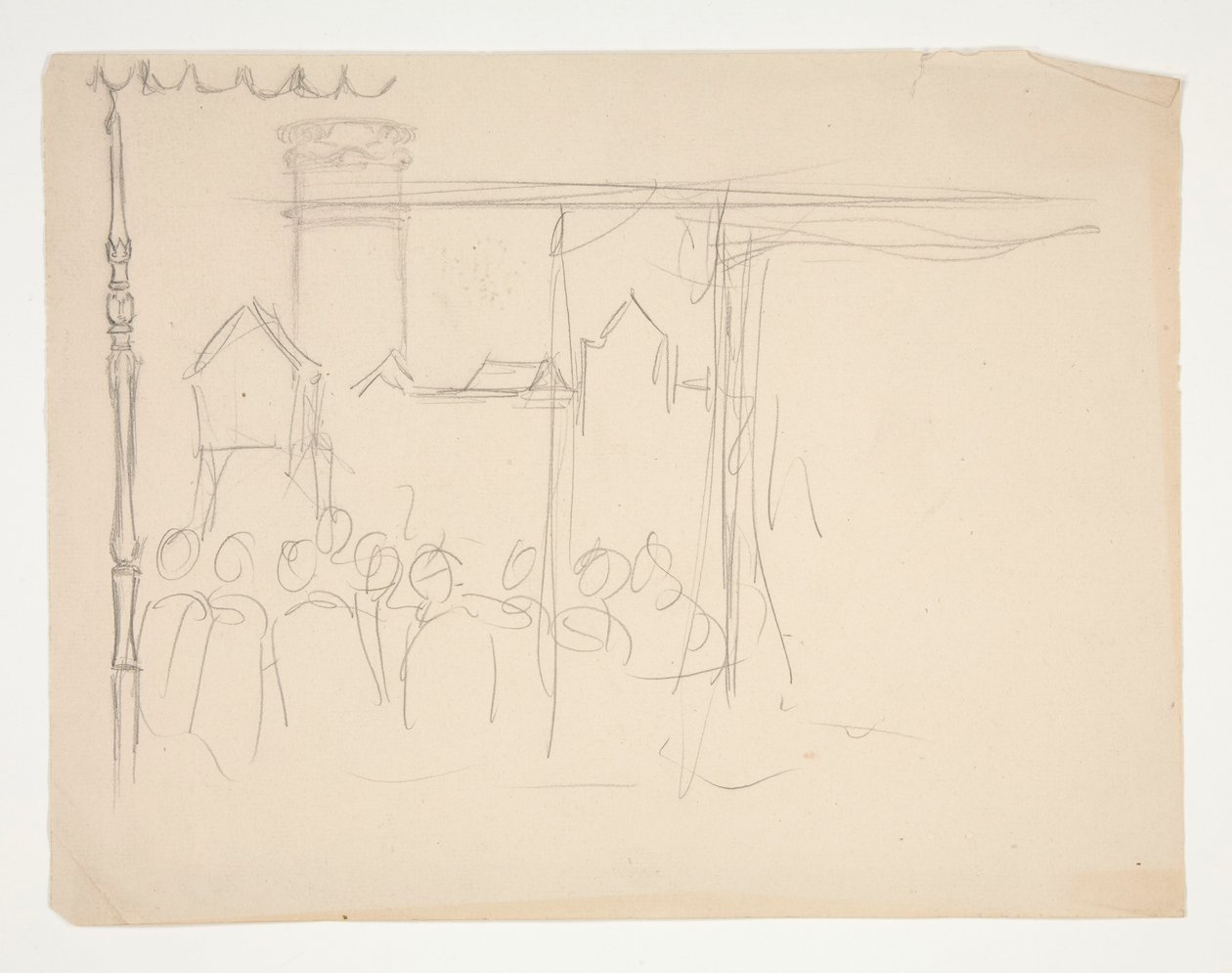 Isabella and the Duke (studie för .1108), från Measure for Measure av Edwin Austin Abbey