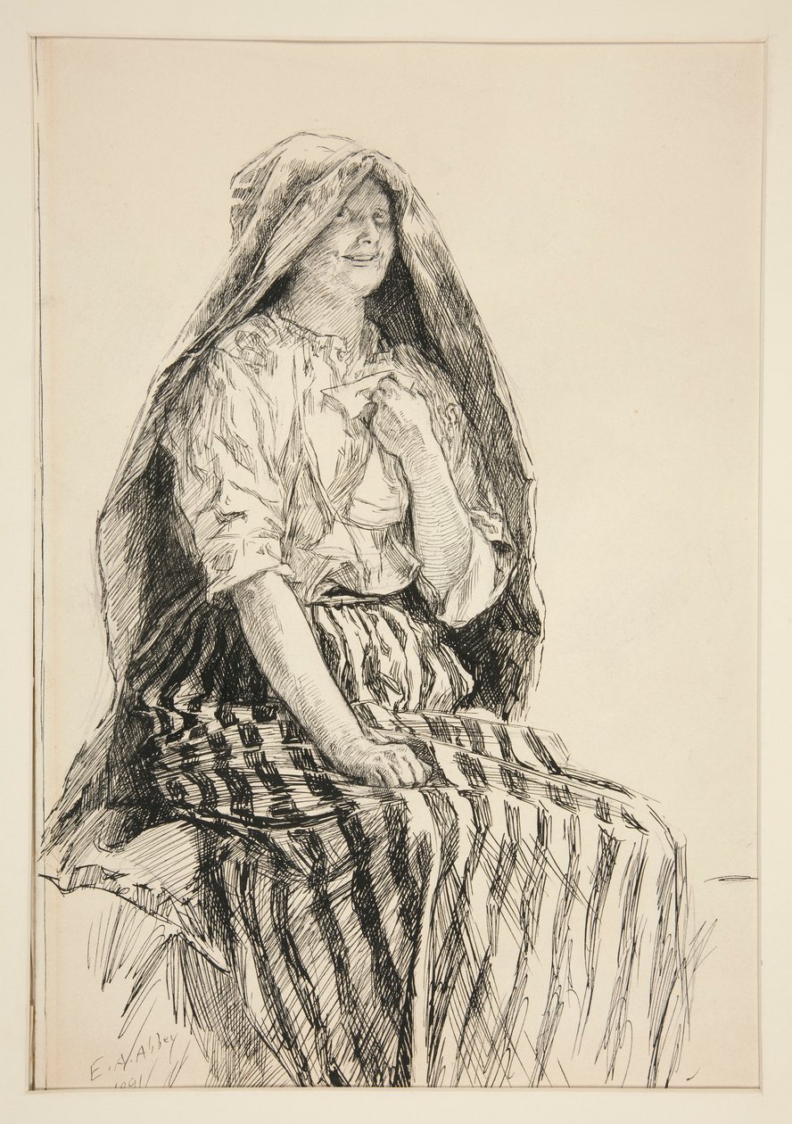 Jaquenetta, från akt I, Scene II, Kärlek av Edwin Austin Abbey