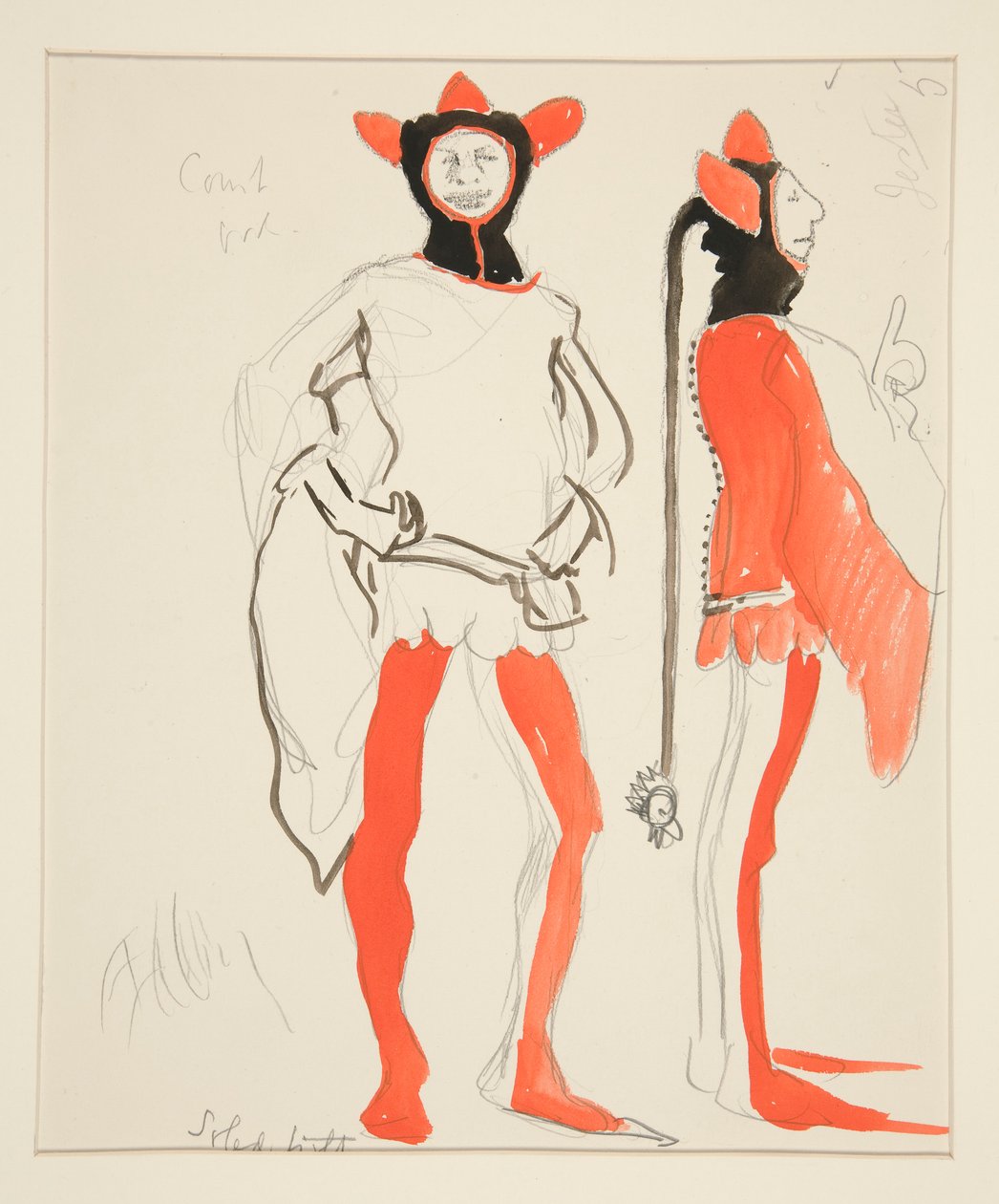 Gycklare, kostymskiss för Henry Irving av Edwin Austin Abbey