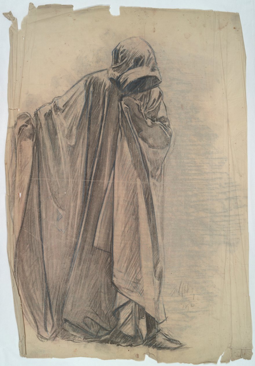 Josef av Arimathea, Figurstudie för av Edwin Austin Abbey