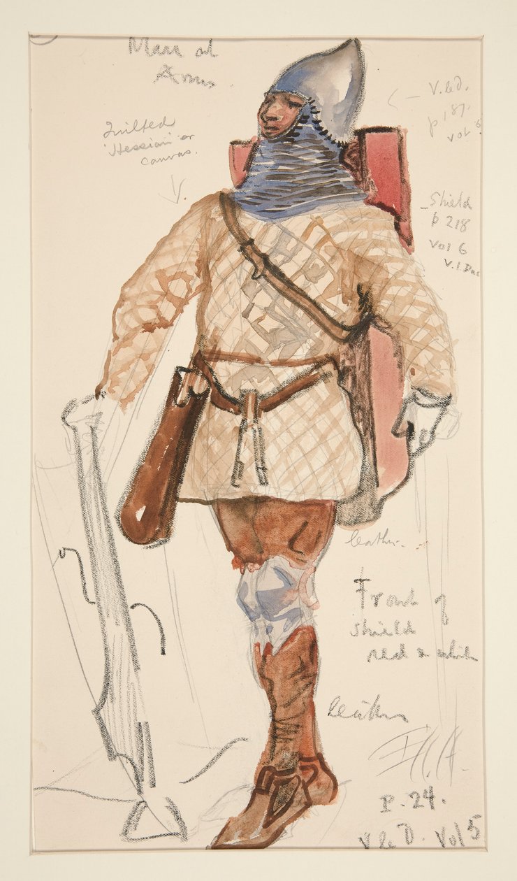 Man of Arms, kostymskiss för Henry Irving av Edwin Austin Abbey