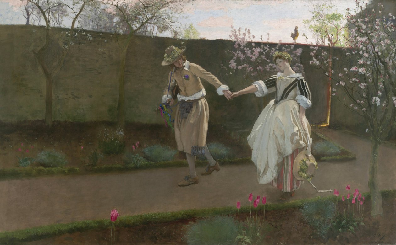 första maj morgon, 1890-94 av Edwin Austin Abbey