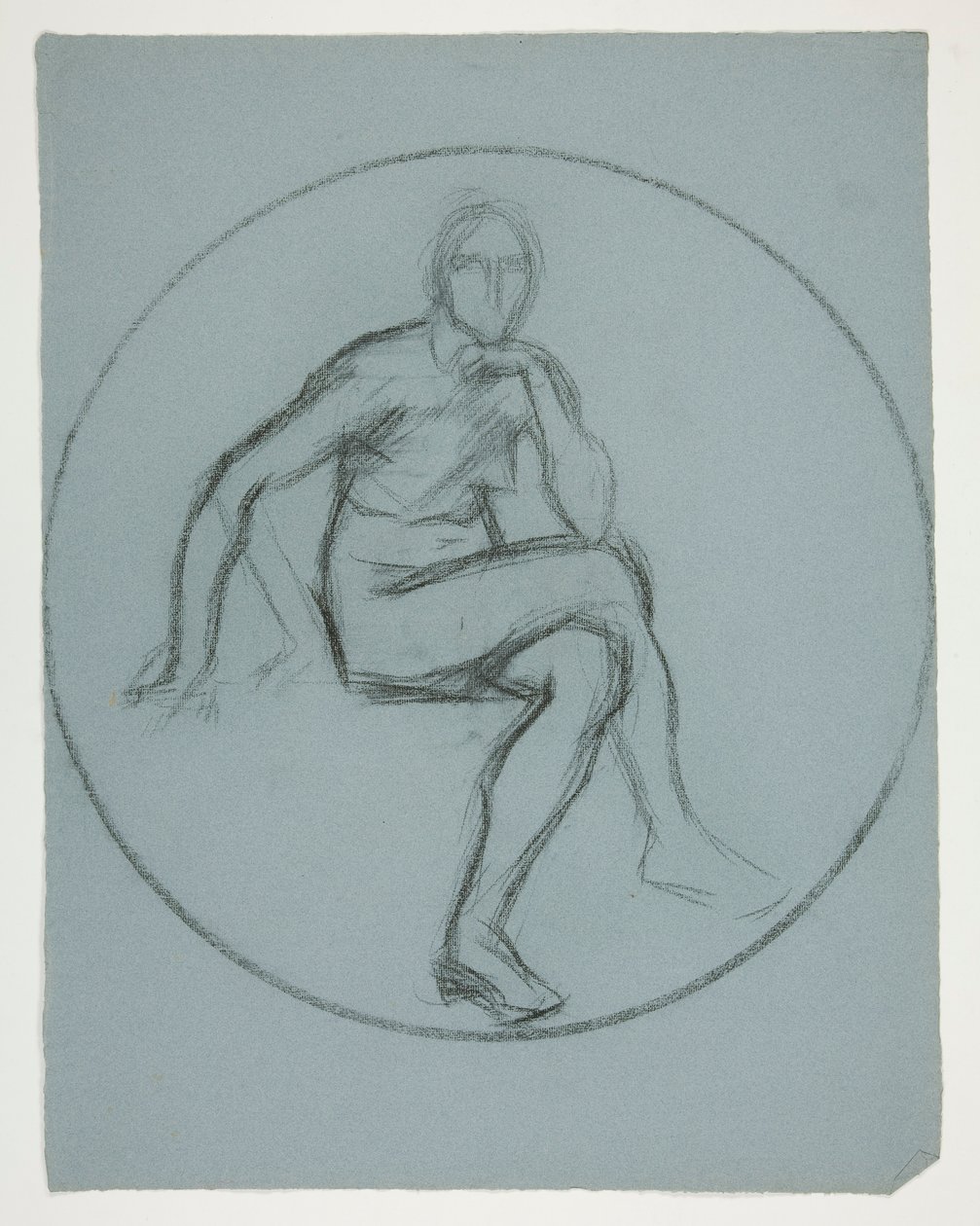 Medaljongstudie för väggmålning i statens huvudbyggnad i Harrisburg, Pennsylvania, 1902-1911 (slutförd av John Singer Sargent) av Edwin Austin Abbey